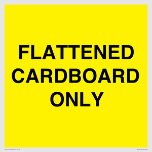 FLATTENED CARDBOARD ONLY